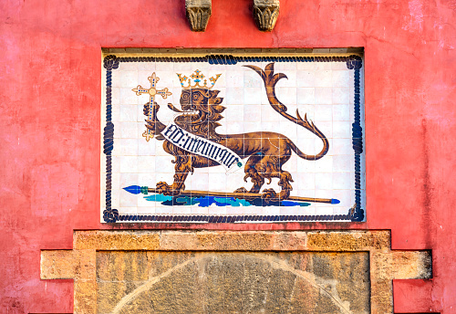 Entrance to the Royal Alcazar in Seville, Spain.