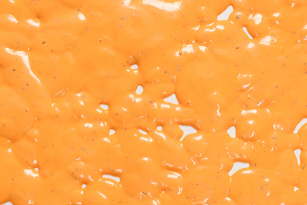 istock Whipped delicious sauce texture. Hamburger sauce background. 1343868696