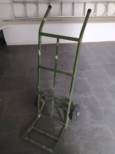 istock Green and old hand sack trolley 1343868980