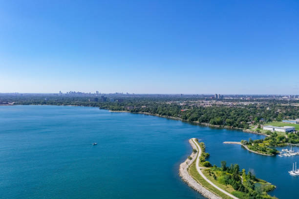 istock Aerial Colonel Samuel Smith Park and Toronto Cityview, Etobicoke, Canada 1343885955