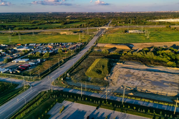istock Canadian Pacific Railway Vaughan Intermodal Terminal in, Kleinburg, Canada 1343886250