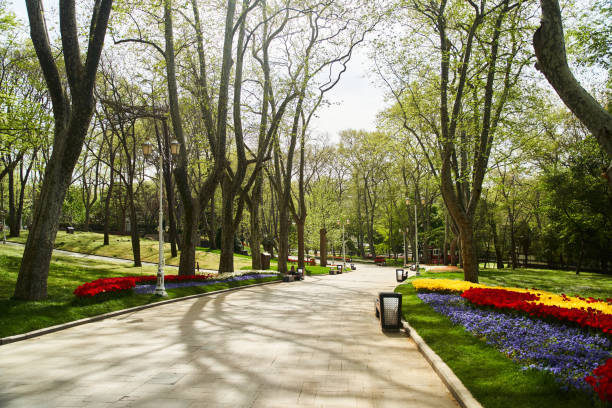 istock The paths of Gulhane Park in Istanbul in spring. Fatih district 1343887355