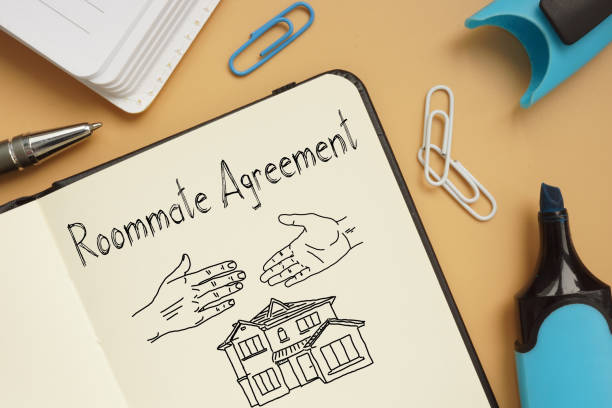 istock Roommate agreement is shown on the business photo using the text 1343887499