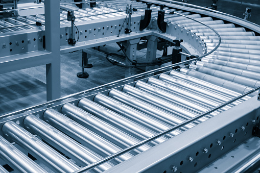 Crossing of the roller conveyor, Production line conveyor roller transportation objects