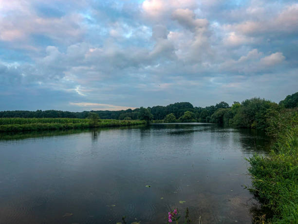 The Ems in Germany in the evening hours.