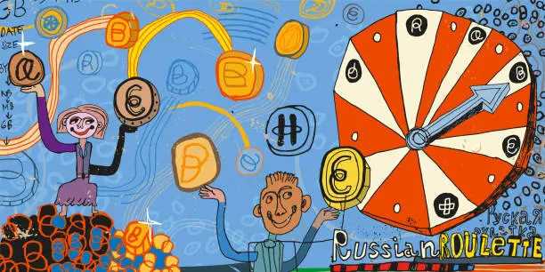 Vector illustration of Investing in cryptocurrencies