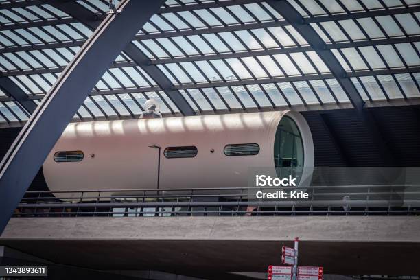 Futuristic Tubular Building On Amsterdam Bus And Train Central Station Important Public Transport Spot For The Whole City Stock Photo - Download Image Now