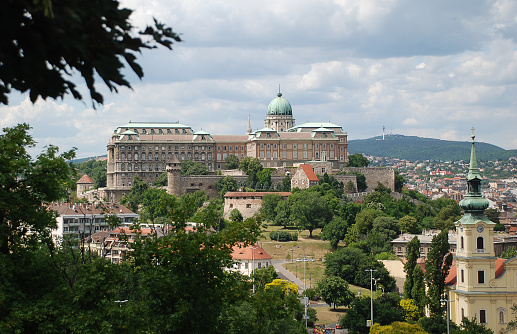 Budapest, Hungary - June 20, 2011: View of Royal Castle în Budapest