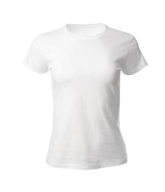 istock Stylish women's t-shirt isolated on white. Space for design 1343897162
