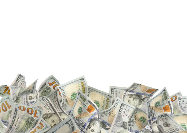 istock Set of money on white background. Currency exchange 1343898629