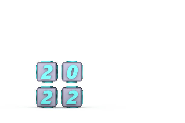 istock 3d render cubes with included numbers of the year 2022 with copy space to insert text 1343906742