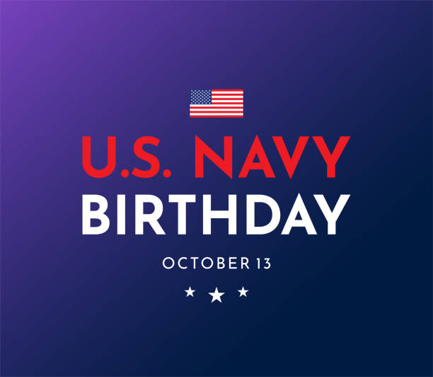u.s. navy geburtstag, 13. oktober.  vektor - navy stock-grafiken, -clipart, -cartoons und -symbole