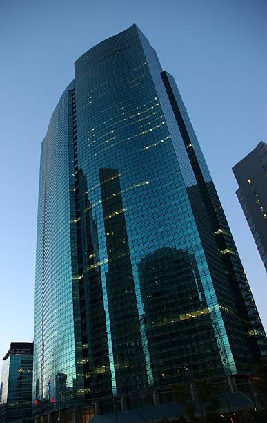 Skyscraper and reflections stock photo