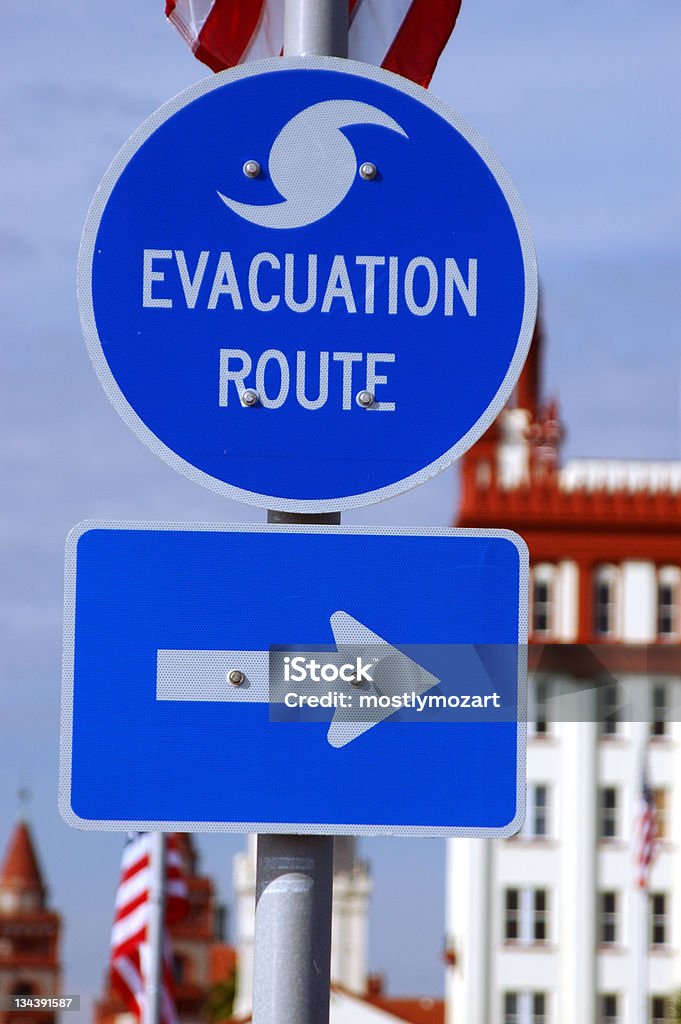 En cas d'évacuation - Photo de Accident et désastre libre de droits