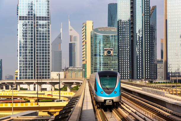 istock Metro railway in Dubai 1343917139