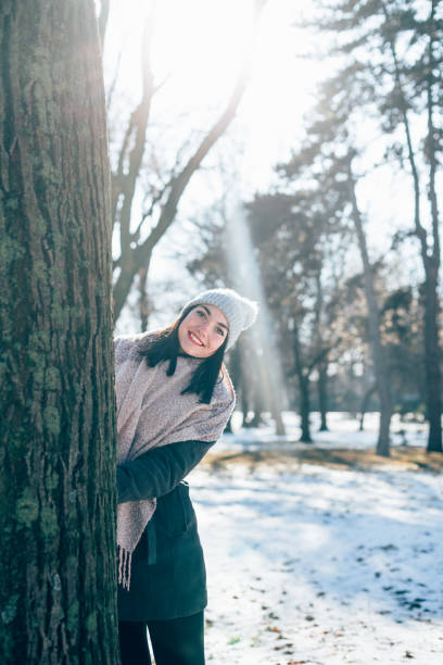 istock Beautiful Woman Having Fun On Winter 1343917204