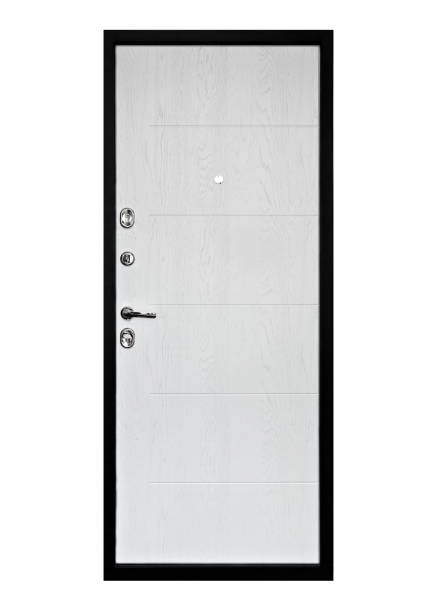 istock The wooden door on white background 1343934629