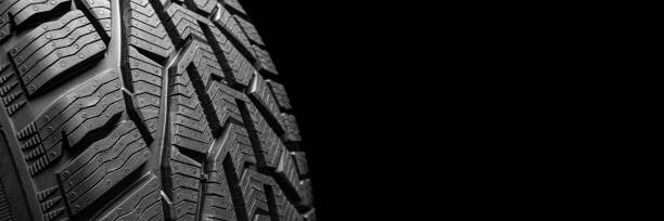 istock black isolation rubber tire, on the white backgrounds 1343934852
