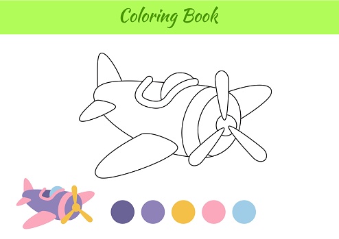 Ilustración de Dibujo Para Colorear Avión Para Niños Página De Actividades  Educativas Para Niños De Preescolar Y Niños Pequeños Con Transporte Hoja De  Trabajo Imprimible Dibujos Animados Coloridos Vectores De Ilustración  Vectorial