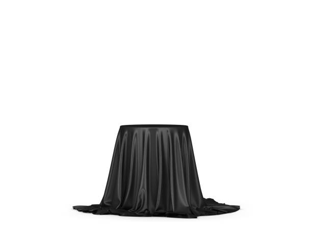 istock Podium covered with piece of cloth 1343935089