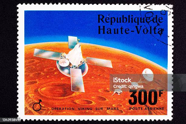 Upper Volta Postage Stamp Viking Space Explorer Ship Lander Mars Stock Photo - Download Image Now