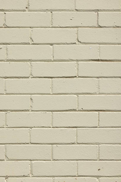 istock Part of a light green painted brick wall 1343962714