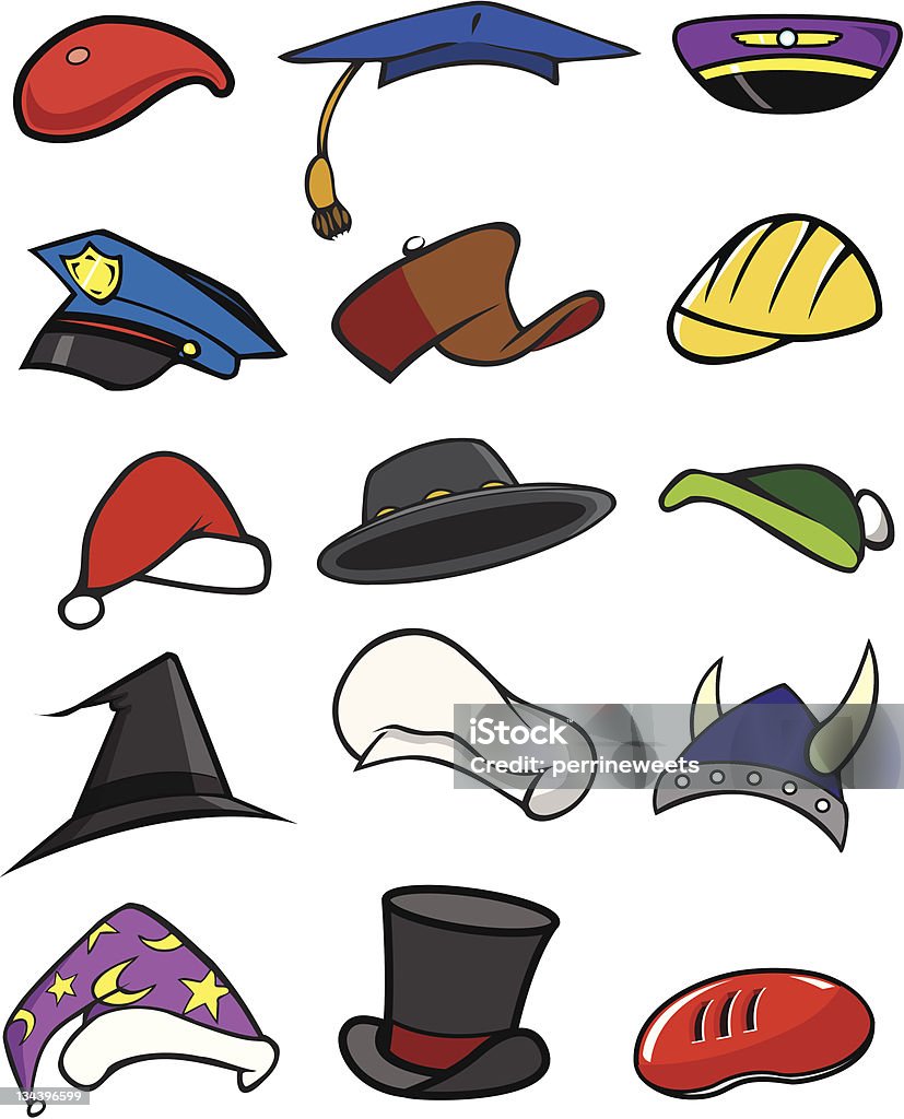 hats collection cartoon vector illustration hats collection Beret stock vector