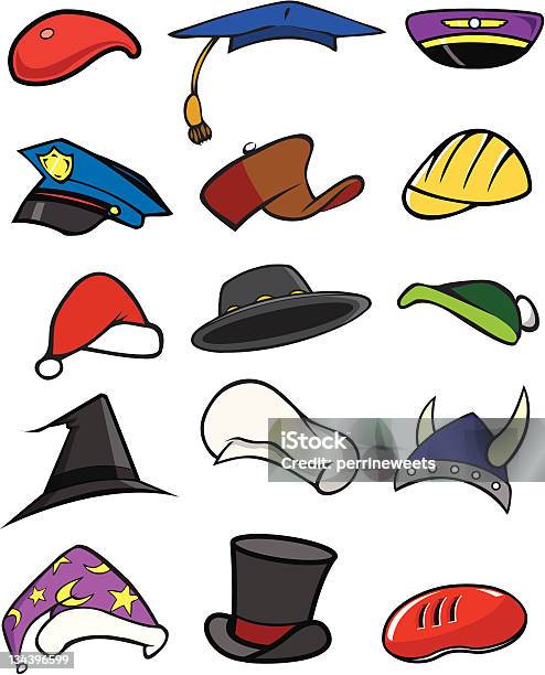 Hats Collection Stock Illustration - Download Image Now - Beret, Cap - Hat, Cartoon