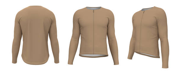 istock Blank cycling jersey mockup in front, side and back 1343971719