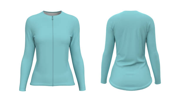 istock Blank cycling jersey mockup in front and back 1343972476