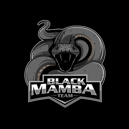 Black Mamba and the kiss of death insignia vector format in separated layers for editing