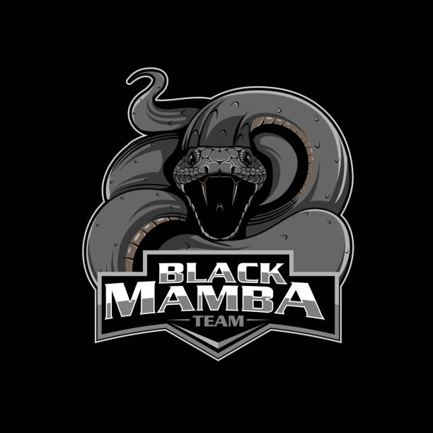 Black Mamba insignia vector art illustration