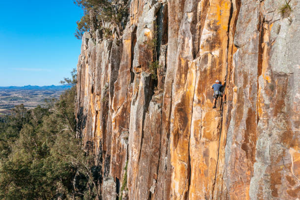 istock Duncan MacGregor rock climbing at Frog Buttress, Moogerah Peaks National Park. 1343979900