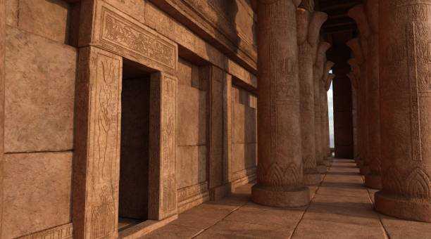 istock Egyptian Palace 3D Illustration Fantasy Old Kingdom 1343981663