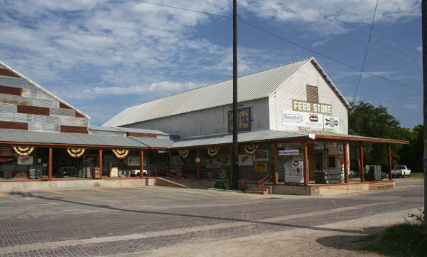 Waxahachie, TX: Historic Boyce Feed Store located near downtown Waxahachie TX stock photo