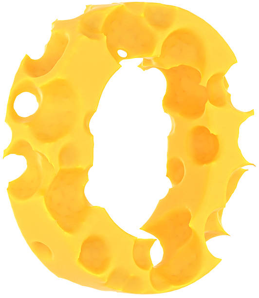 istock Cheeze font O letter isolated on white 134398819