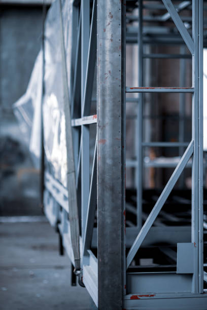 istock Frame Metal construction made of iron profile 1344007306