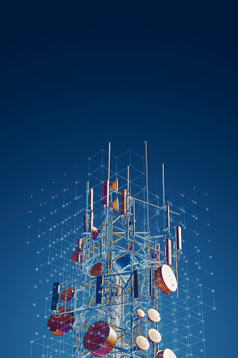 Telecommunication tower with connection points