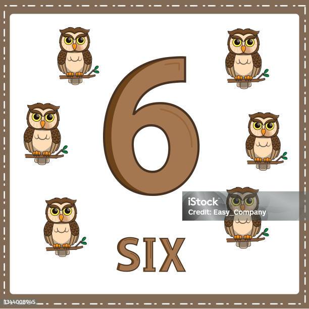 6with Numbers Illustrations For Numerical Education For Young Children So That ...
