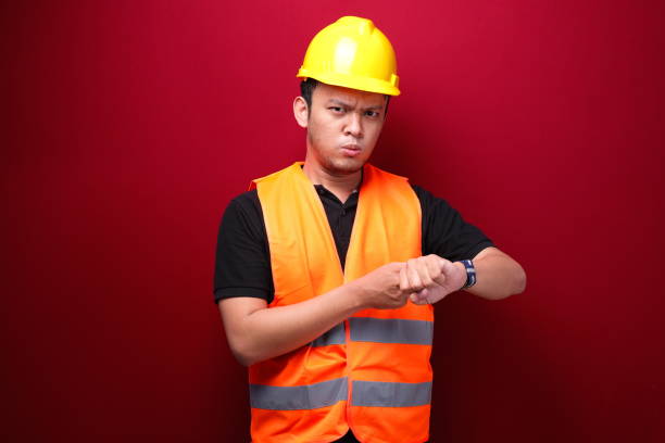 istock Confused and stress Young asian man when see watch 1344011011