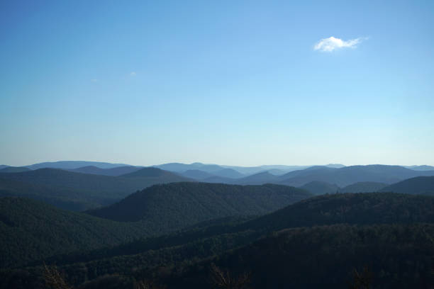 istock Overview over the Palatinate Forest on top of a mountain 1344012428