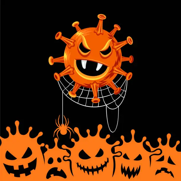 Vector illustration of Pandemic Halloween Design