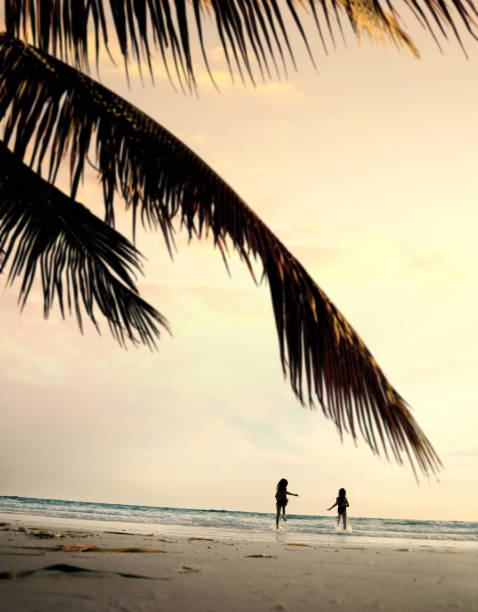 istock Children playing on sandy tropical beach 1344018550