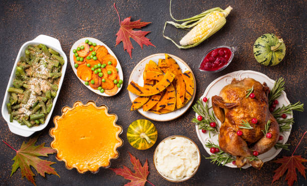 istock Thanksgiving Day traditional festive dinner 1344021203