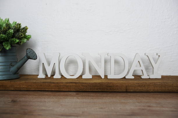 istock Monday alphabet letters on wooden background 1344022801