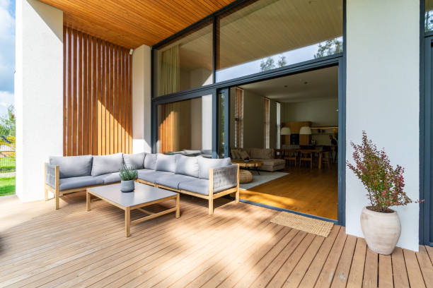 cozy patio with entrance to the house - 露台 人造空間 個照片及圖片檔