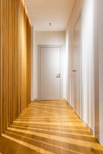 istock Corridor of a modern private house 1344027024