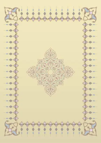 Vector illustration of traditional ornament for the design of the book sheet