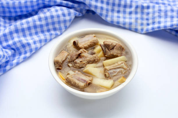 istock Fresh bamboo shoots with pork ribs soup 1344034309