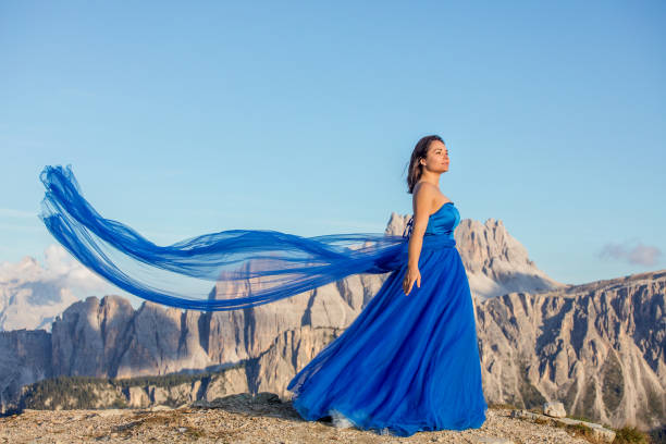 istock A beautiful brunette adult princess on a mountain range 1344036707